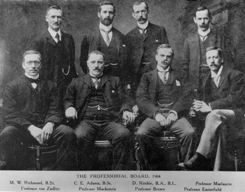 Young Victoria College academics, 1904