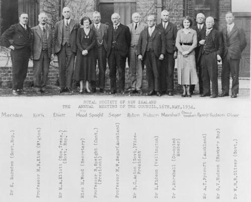 Council of the Royal Society of New Zealand, 1934