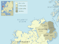 County of origin of Irish immigrants, 1916–45 