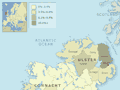 County of origin of Irish immigrants, 1871–90 