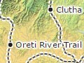 Māori tracks and state highway routes, South Island