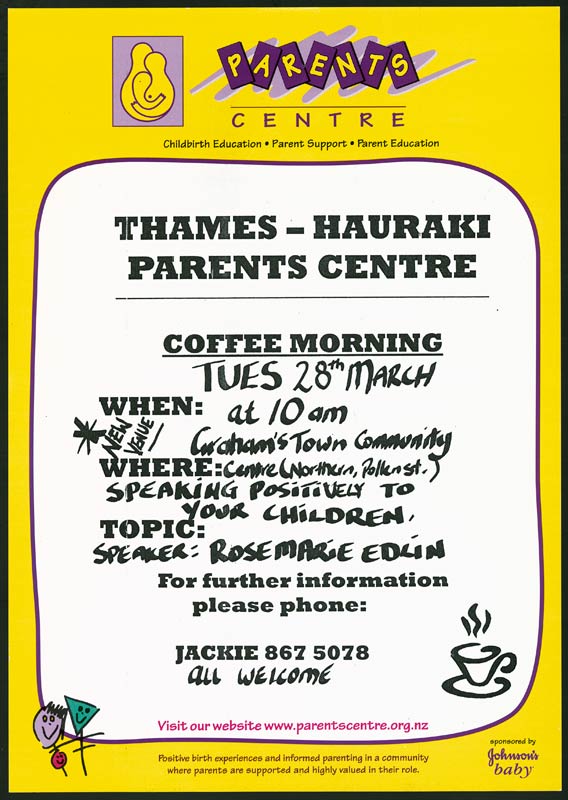 Coffee morning poster, 2000