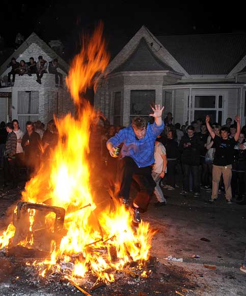 Jumping through a fire 