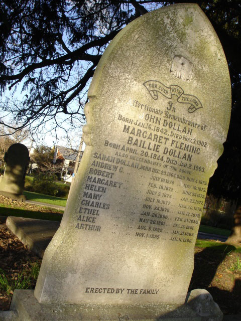 Dollan family gravestone