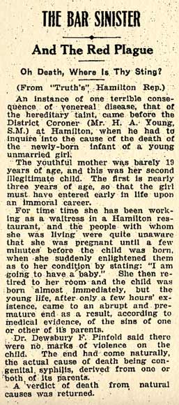 Death of a baby from congenital syphilis