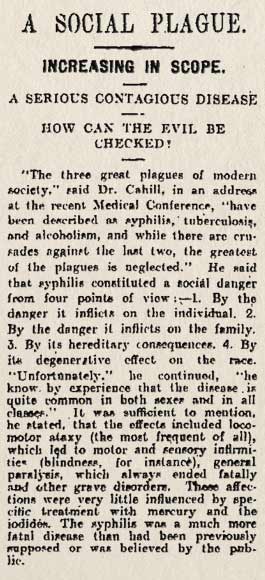 Venereal disease, 1910