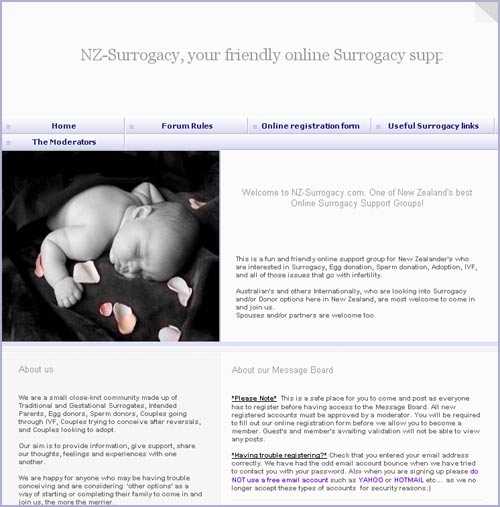 Online surrogacy support group