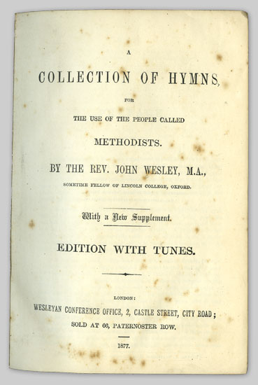 Methodist hymn book, 1877