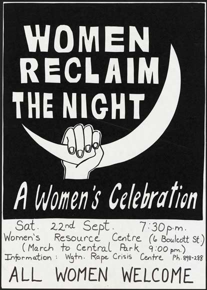'Reclaim the night' poster