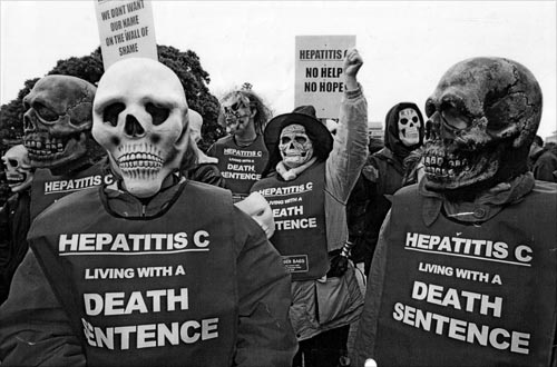 Hepatitis C protest, 1999