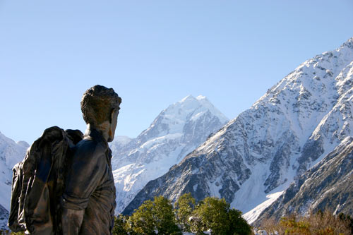 Statue at Aoraki/Mt Cook