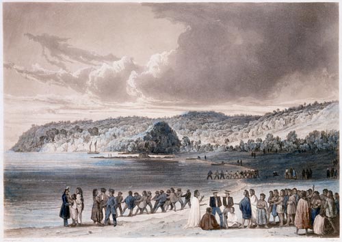 Distracting French sailors at Kororāreka, 1835