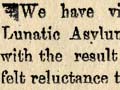 Conditions in lunatic asylums, 1866