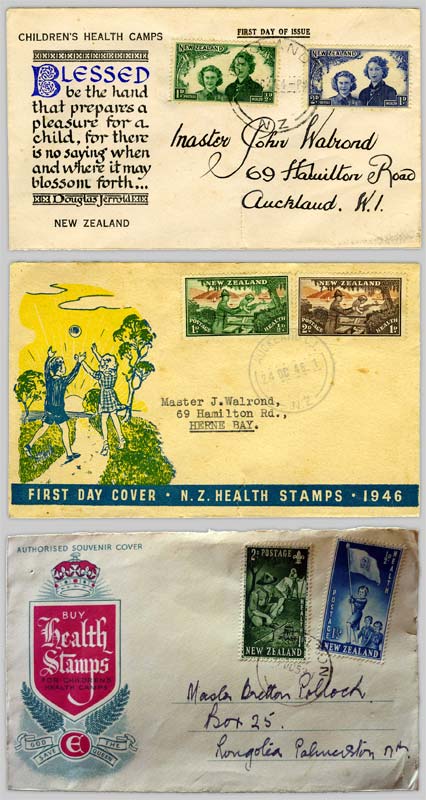 Children's health camps stamps and envelopes