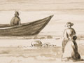 Traders and Māori at Coromandel Harbour, around 1848