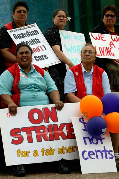 Rest-home workers on strike