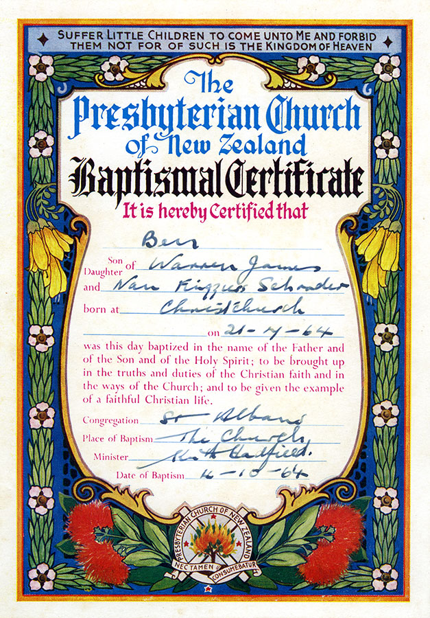 Church sacraments: baptism
