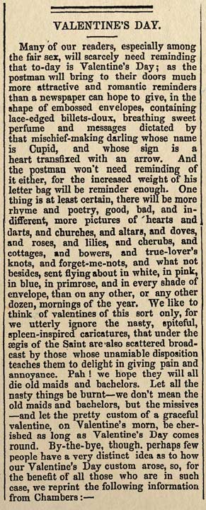 Valentine's Day, 1876