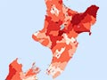 New Zealand Socioeconomic Deprivation Index map, 2013