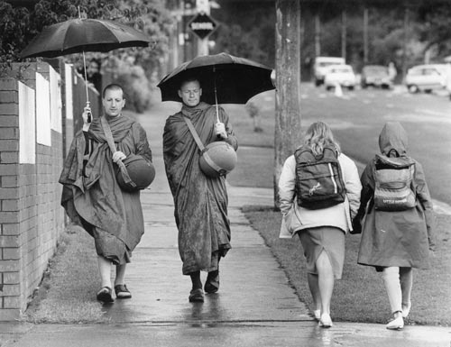 Buddhist monks, Stokes Valley, 1988