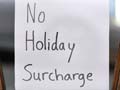 Holiday surcharge