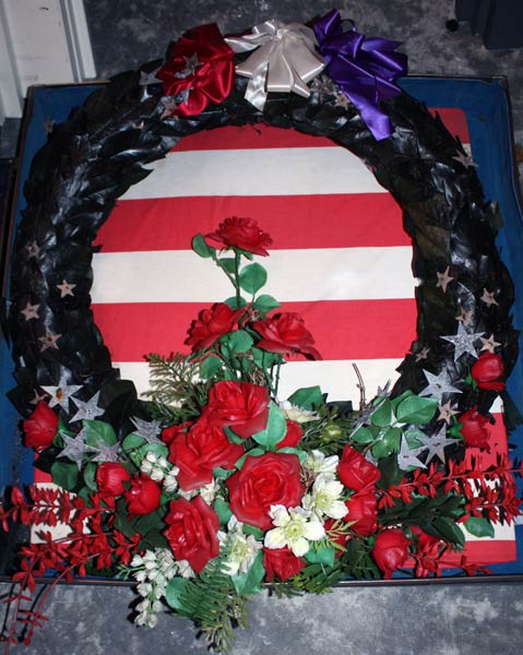 Wreath laid by Lyndon Johnson 