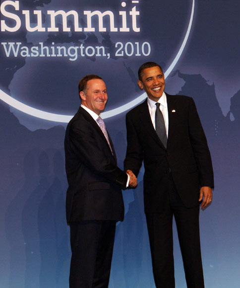John Key and Barack Obama 