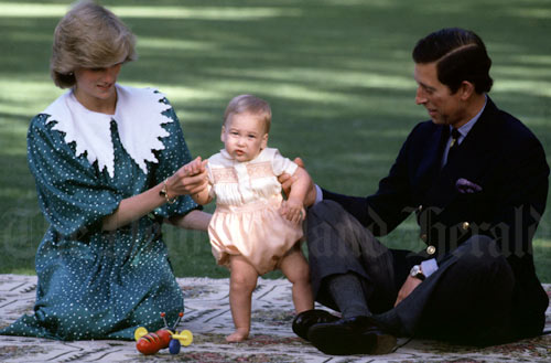 Charles, Diana and William, 1983