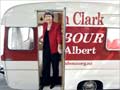 Helen Clark and her mobile electorate headquarters