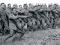Pioneer Battalion performing a haka 