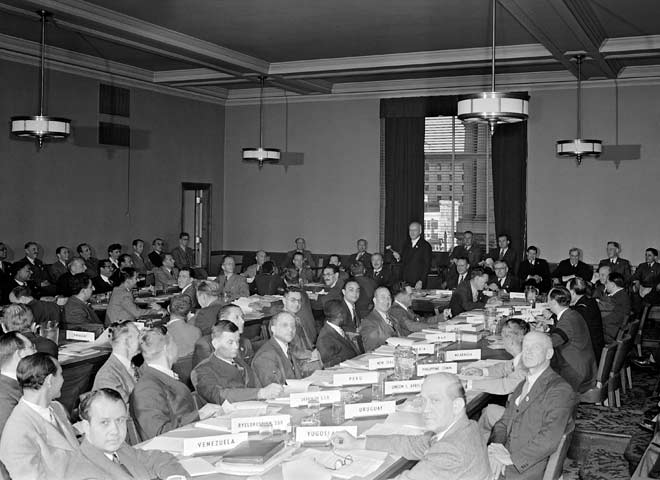 Fraser chairing San Francisco Conference, 1945