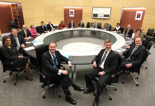 New government's first cabinet meeting