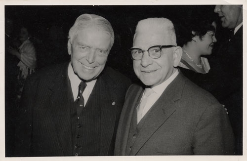 Stanley Garland (right) with Walter Nash, Labour politician