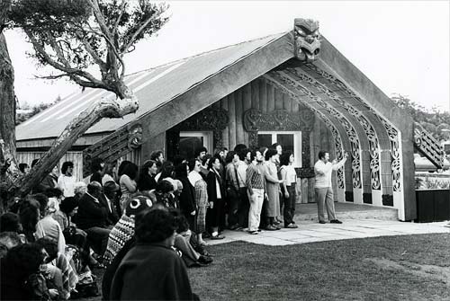 Opening of Te Kupenga o te Matauranga marae, Palmerston North Teachers' College, 1980