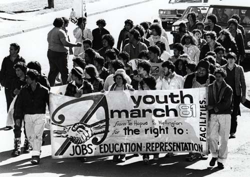 Youth march for rights, 1981