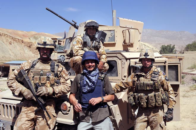 Journalist with New Zealand troops, Afghanistan, 2009