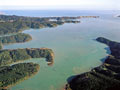 Kāwhia: harbour and inlets from the air