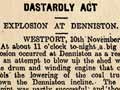 Bomb explosion at Denniston