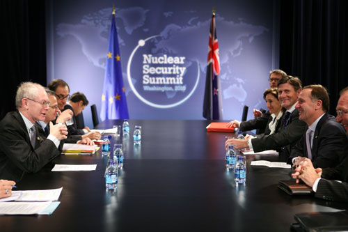 John Key at the Nuclear Security Summit, Washington DC, 2010