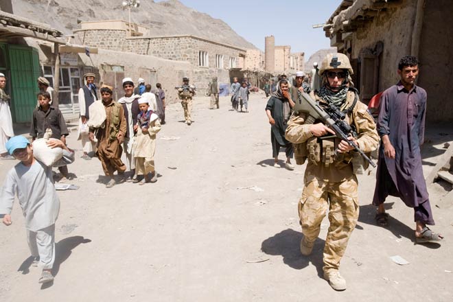 New Zealand soldiers in Afghanistan: on patrol