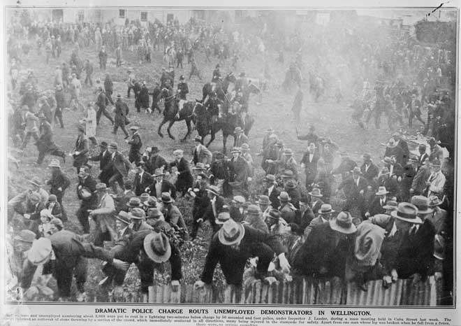 1932 depression protests: Wellington