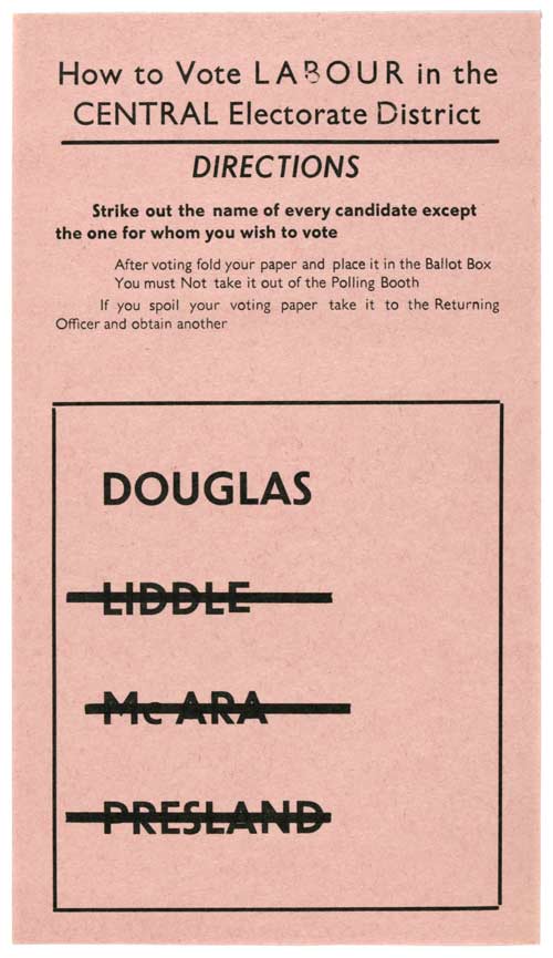 'How to vote' leaflet, 1960