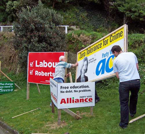 Party volunteers at work, 2008