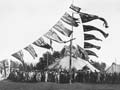 Red ensigns flying at Rotorua