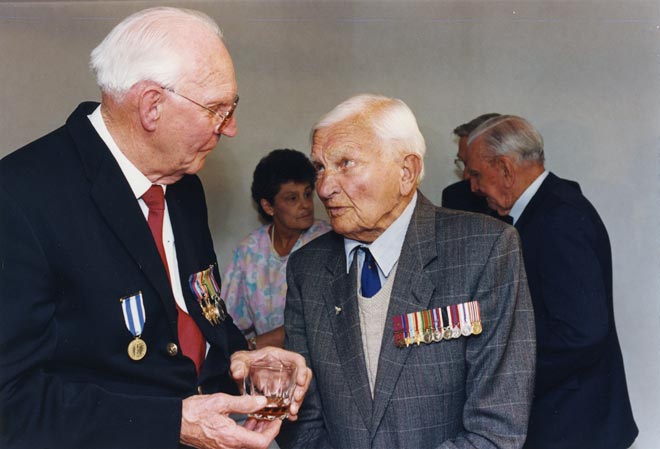 Victoria Cross and bar recipient Charles Upham, 1993