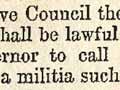 Militia Ordinance 1845