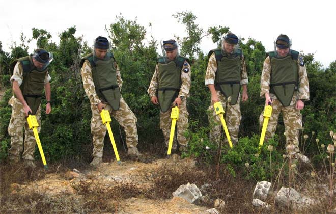 New Zealand battlefield clearance team, Lebanon, 2008