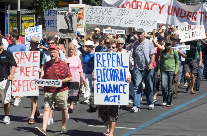 Electoral Finance Act protest, 2008