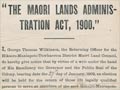 Māori Land Councils, 1902