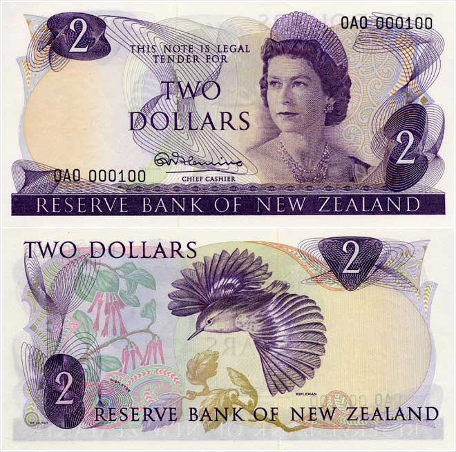 Third series of banknotes: $2